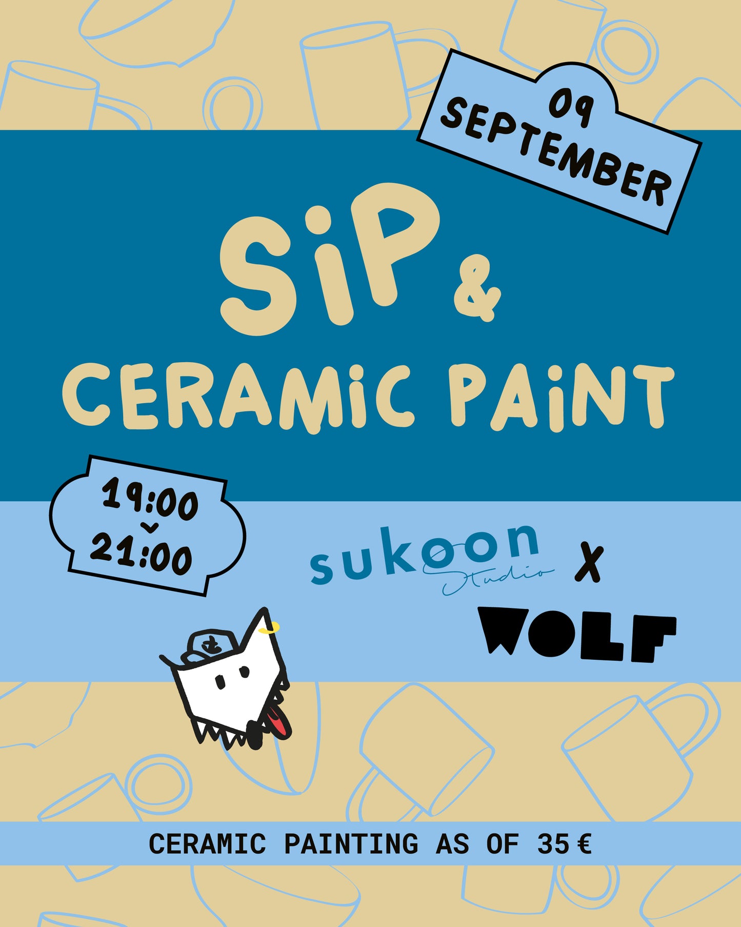 Sukoon Studio x WOLF | SIP & PAINT | 9 September | 19:00 - 21:00