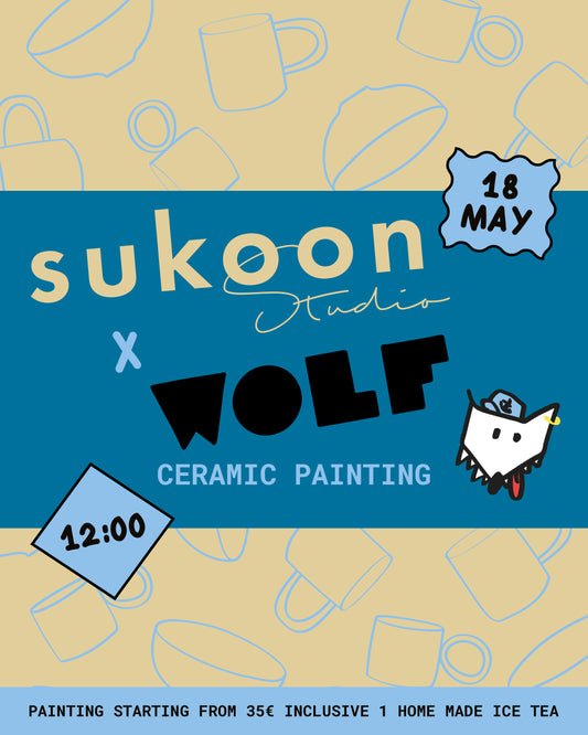 Sukoon Studio x WOLF | Ceramic Painting  | Sunday | 18 May | 12:00 - 15:00