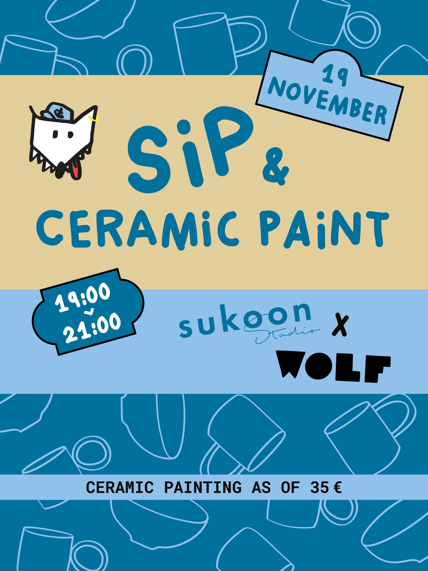 Sukoon Studio x WOLF | SIP & PAINT | November 19 | 19:00 - 21:00