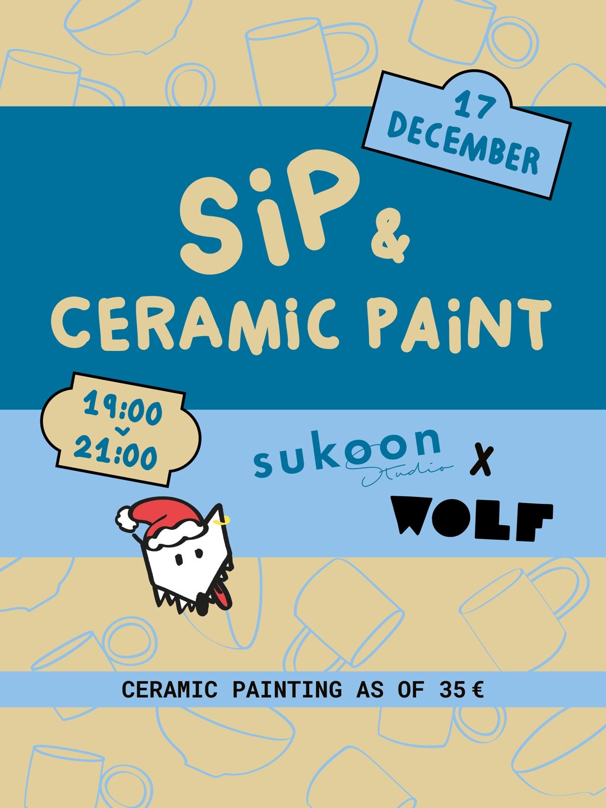 Sukoon Studio x WOLF | SIP & PAINT  | 17 December | 19:00 - 21:00