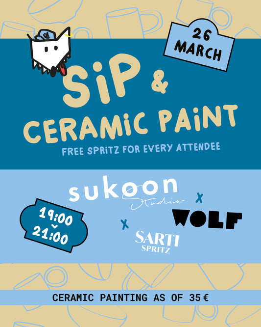 Sukoon Studio x WOLF | SIP & PAINT  | 26 Maart | 19:00 - 21:00