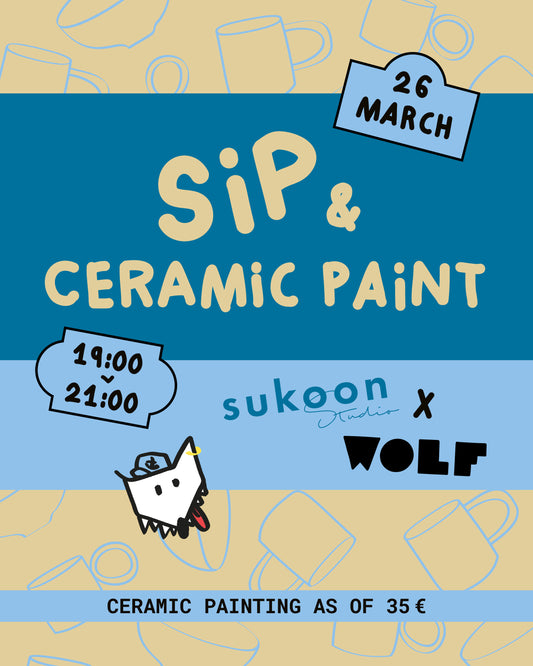 Sukoon Studio x WOLF | SIP & PAINT  | 26 Maart | 19:00 - 21:00