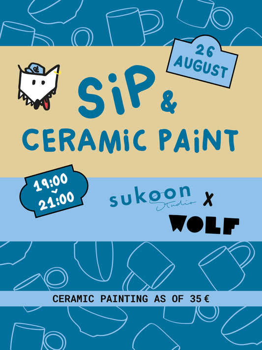 Sukoon Studio x WOLF | SIP & PAINT  | 26 Augustus | 19:00 - 21:00