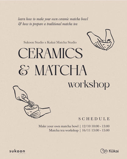Ceramics & Matcha Workshop | Zondag | 12 oktober & 16 november